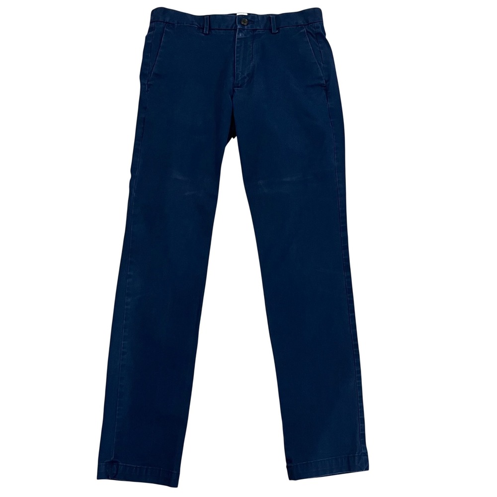 Gap For Good Mens Slim‎ Fit Chino Pants Navy Blue 30x32 Flat Front Trousers